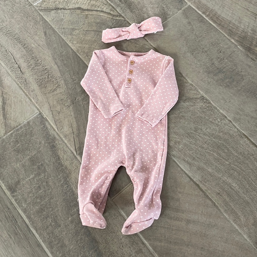 Chelsea & Violet Footies with bow